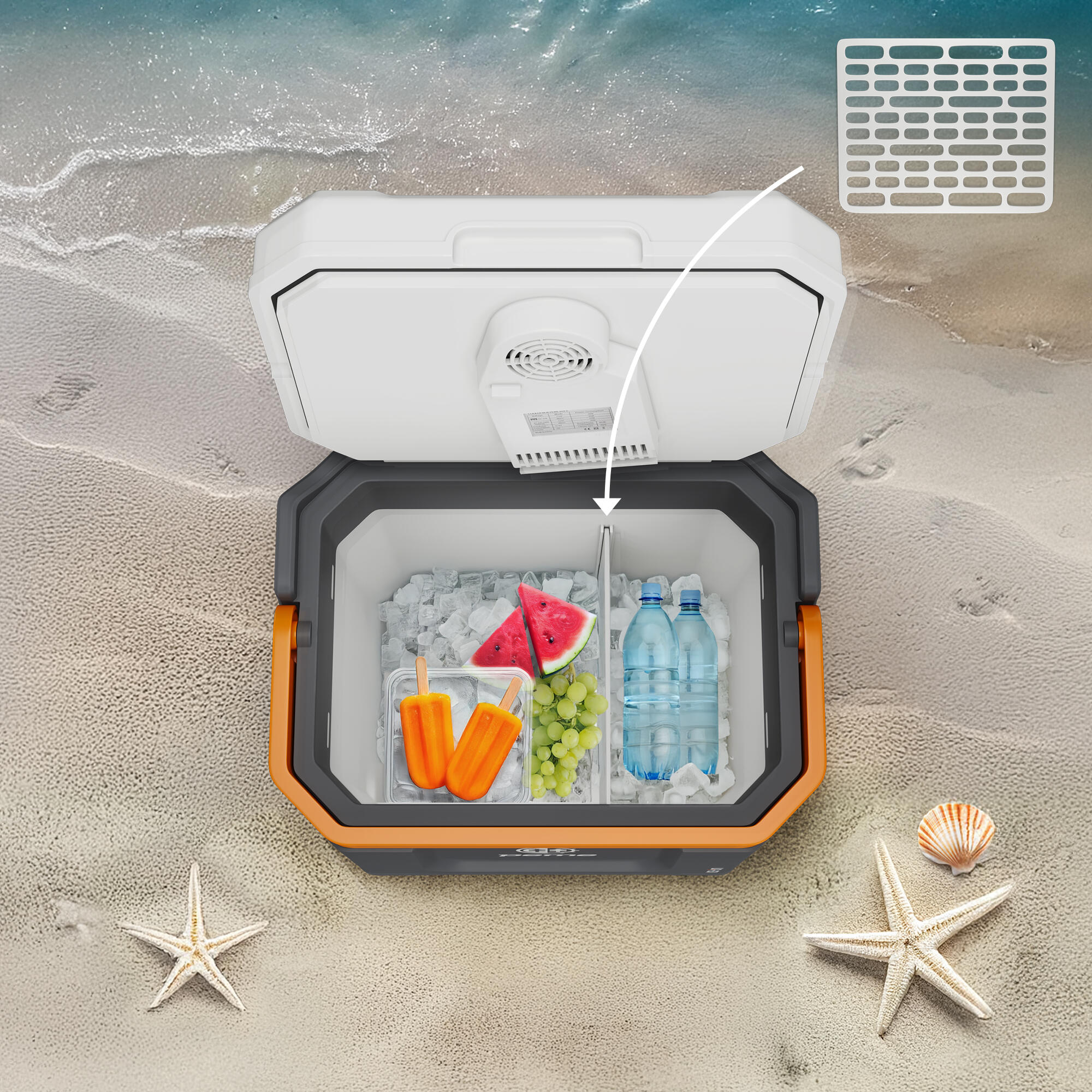 Glaciere électrique de camping Peme Ice-on Trip 33 L avec Bluetooth enceinte 4/7