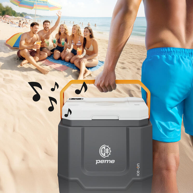 Elektrický chladicí box Peme Ice-on Trip, 33 L, Bluetooth reproduktor