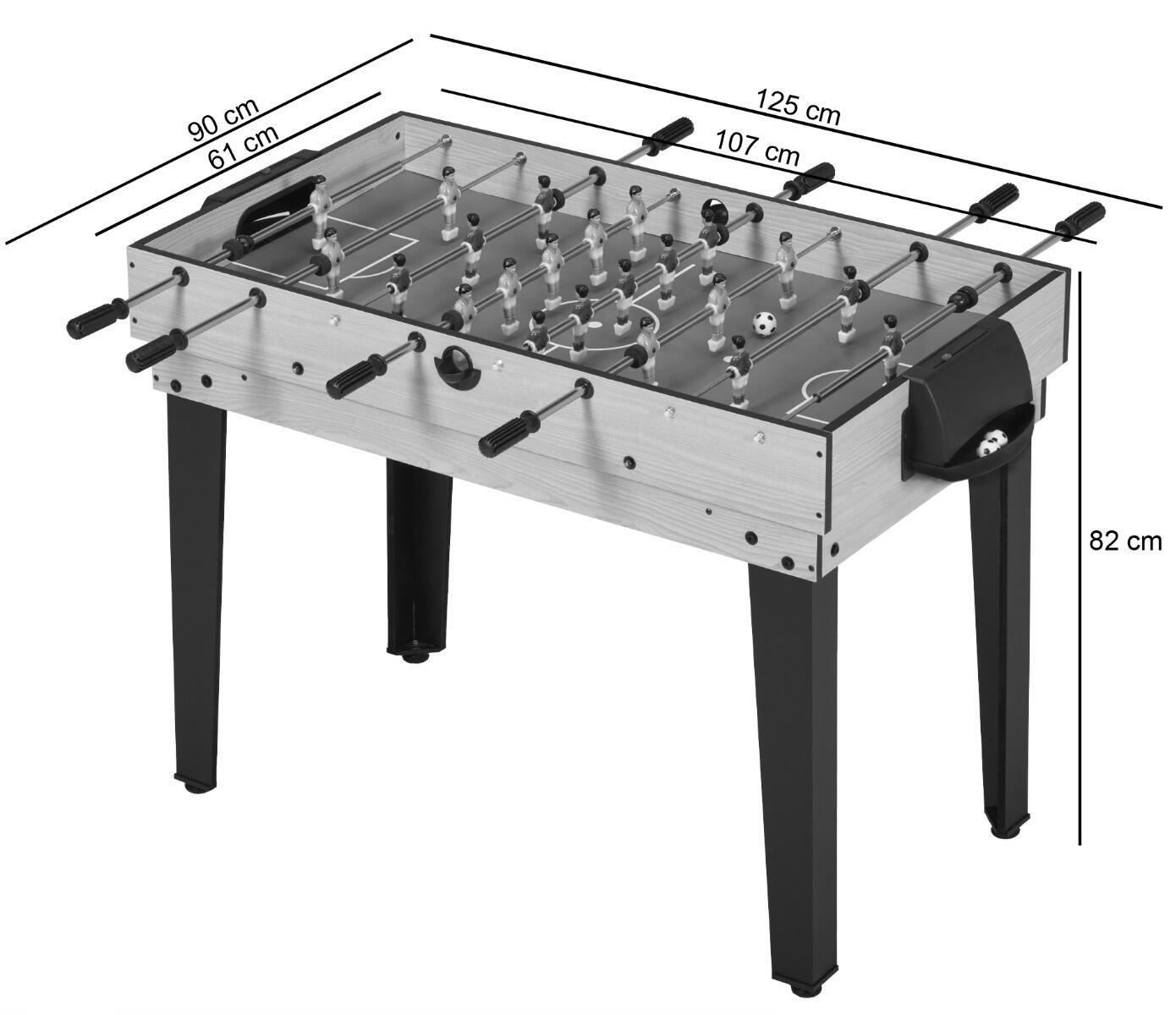 10-in-1 Multispieltisch mit Tischfußball, Billard, Tischtennis und Airhockey 4/5
