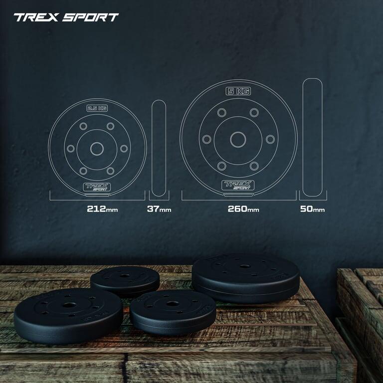 Set de discos de pesas Trex Sport 20 kg (2x5 kg + 4x2,5 kg) Ø27 mm 3/7