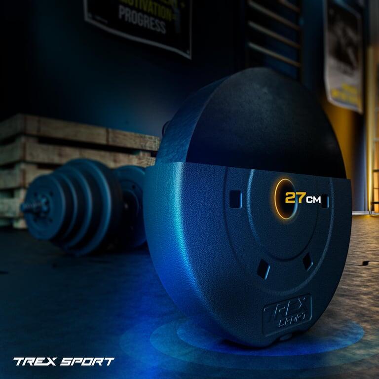 Set de discos de pesas Trex Sport 20 kg (2x5 kg + 4x2,5 kg) Ø27 mm 5/7