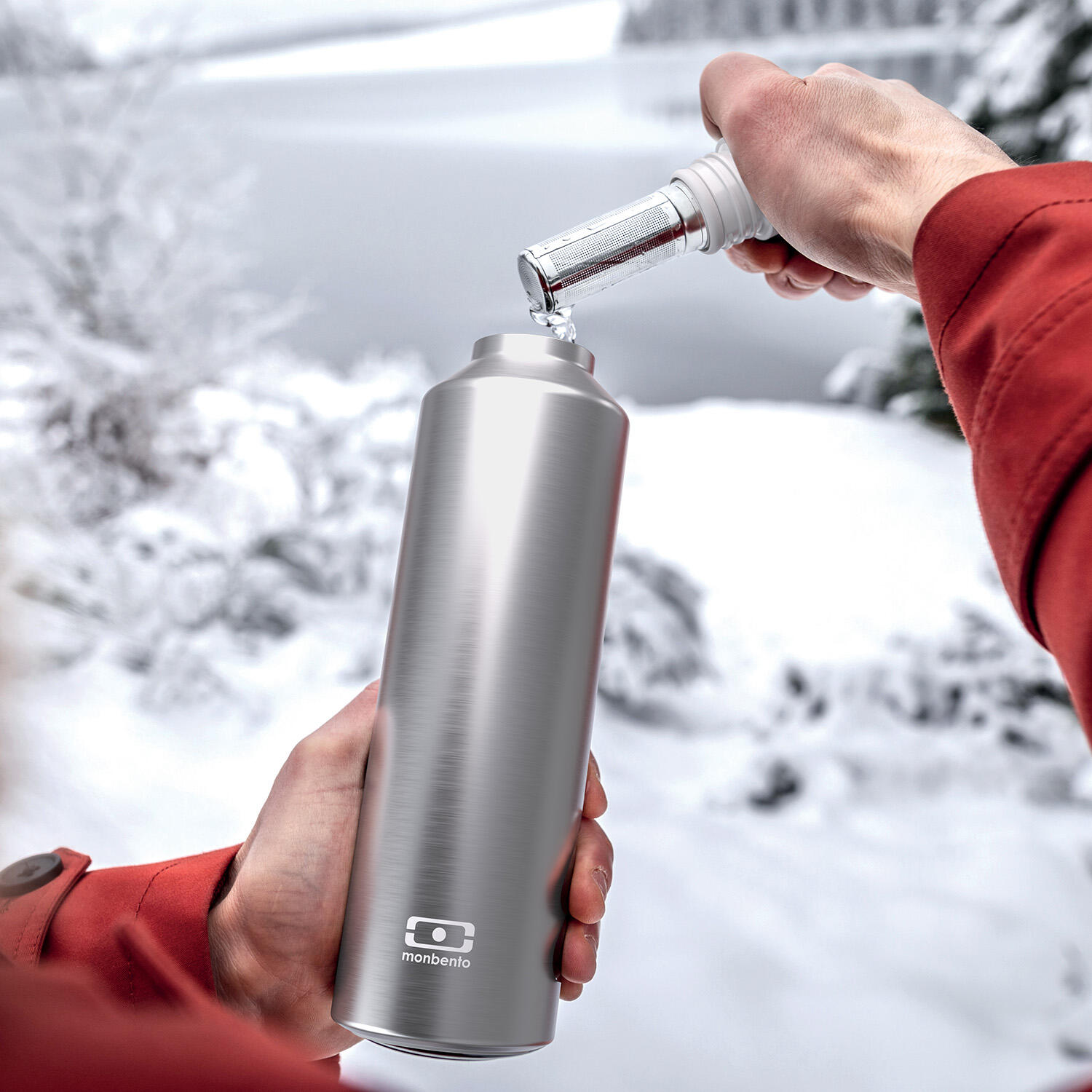 Gourde isotherme avec infuseur 500ml|Adulte|Pique-nique, randonnée|Steel 5/6