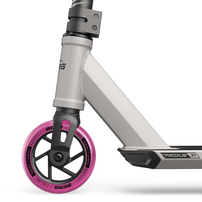 Trottinette freestyle pour enfants et adolescents BERG Proxus X1 Gris/Rose