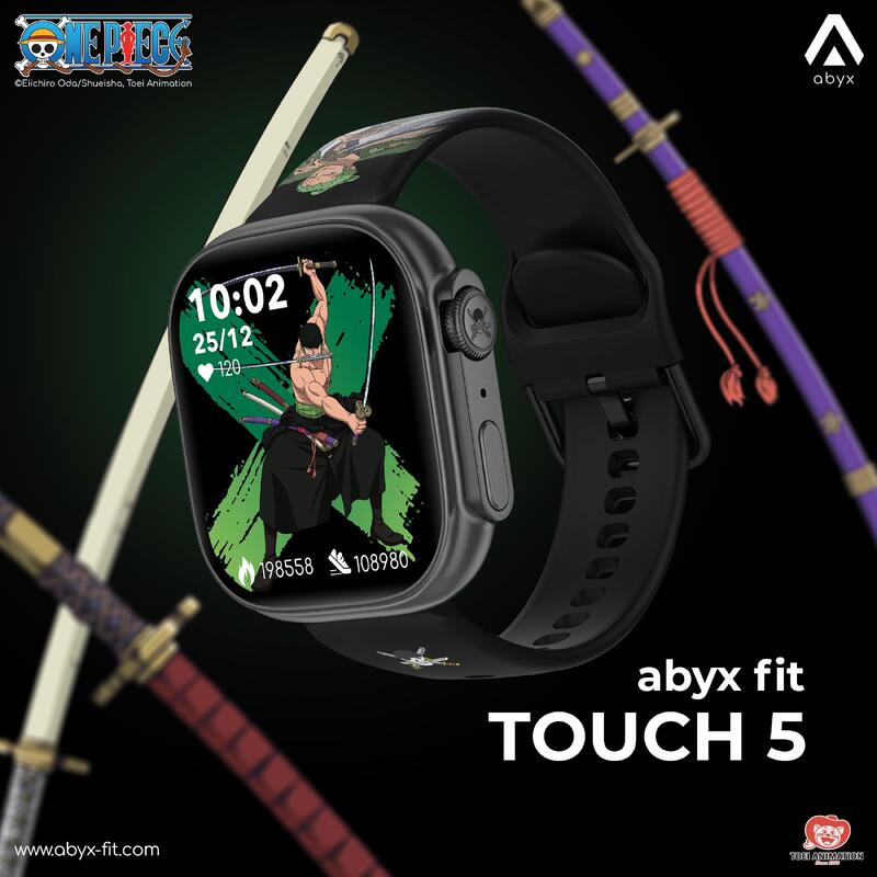 Abyx Fit Touch 5 One Piece – Montre connectée, modèle exclusif Zoro