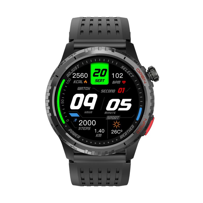 ABYX Fit GPS 2 – Montre connectée multisport avec GPS – Noire