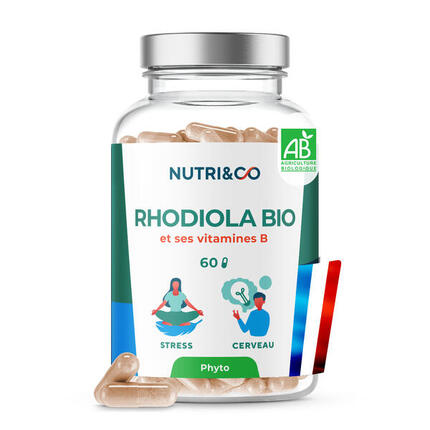 Rhodiola Rosea Bio - Anti Stress Fatigue Anxiété & Relaxation - 60 Gélules