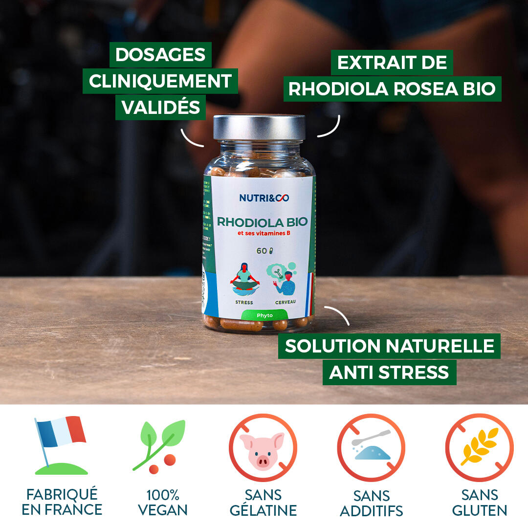 Rhodiola Rosea Bio - Anti Stress Fatigue Anxiété & Relaxation - 60 Gélules 5/5