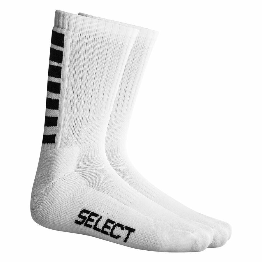 Skarpety piłkarskie treningowe męskie Select Striped białe