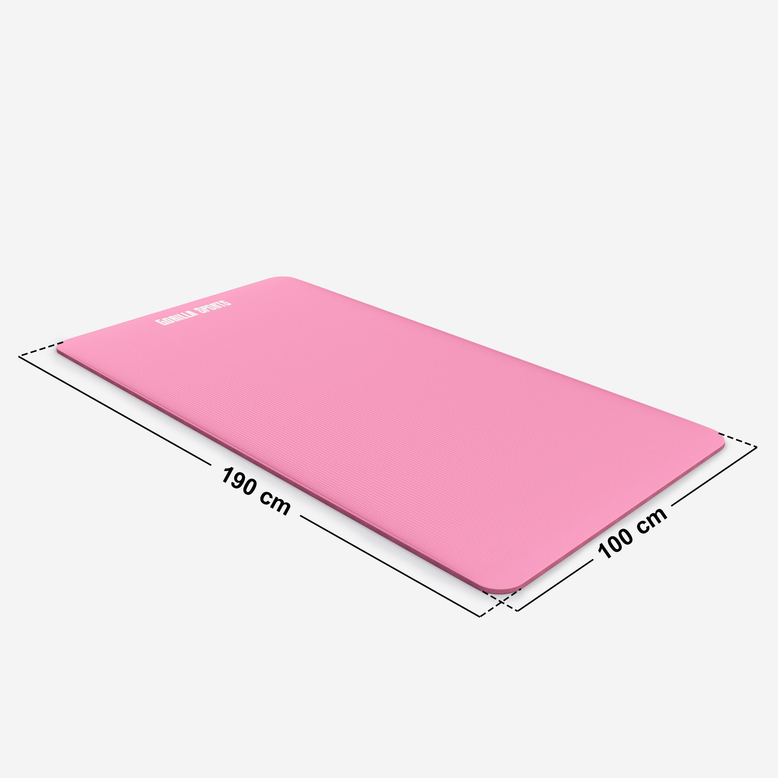 Esterilla Yoga Pilates Gorilla Sports Rosa 190cm x 100cm x1,5Cm 4/7