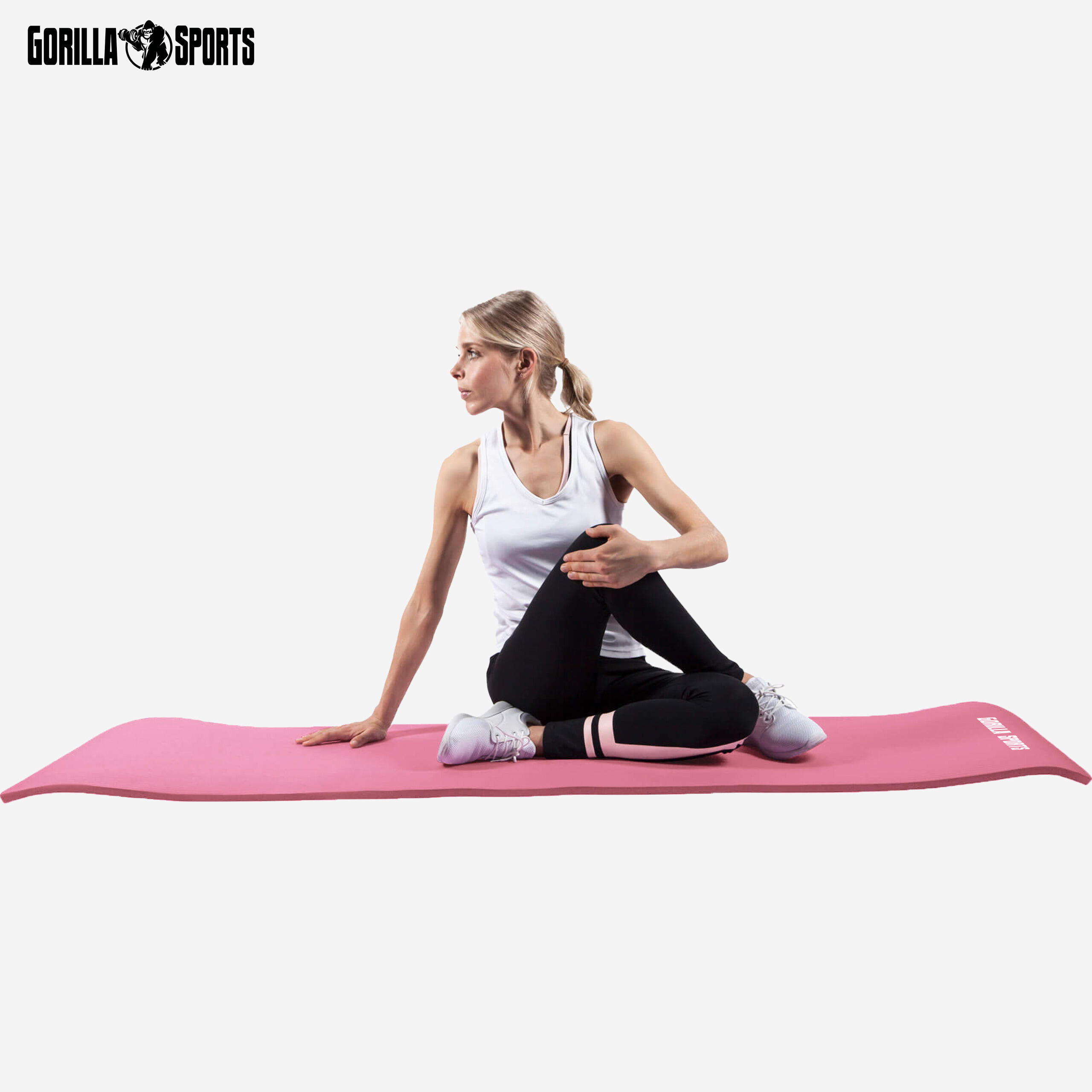 Esterilla Yoga Pilates Gorilla Sports Rosa 190cm x 100cm x1,5Cm 6/7