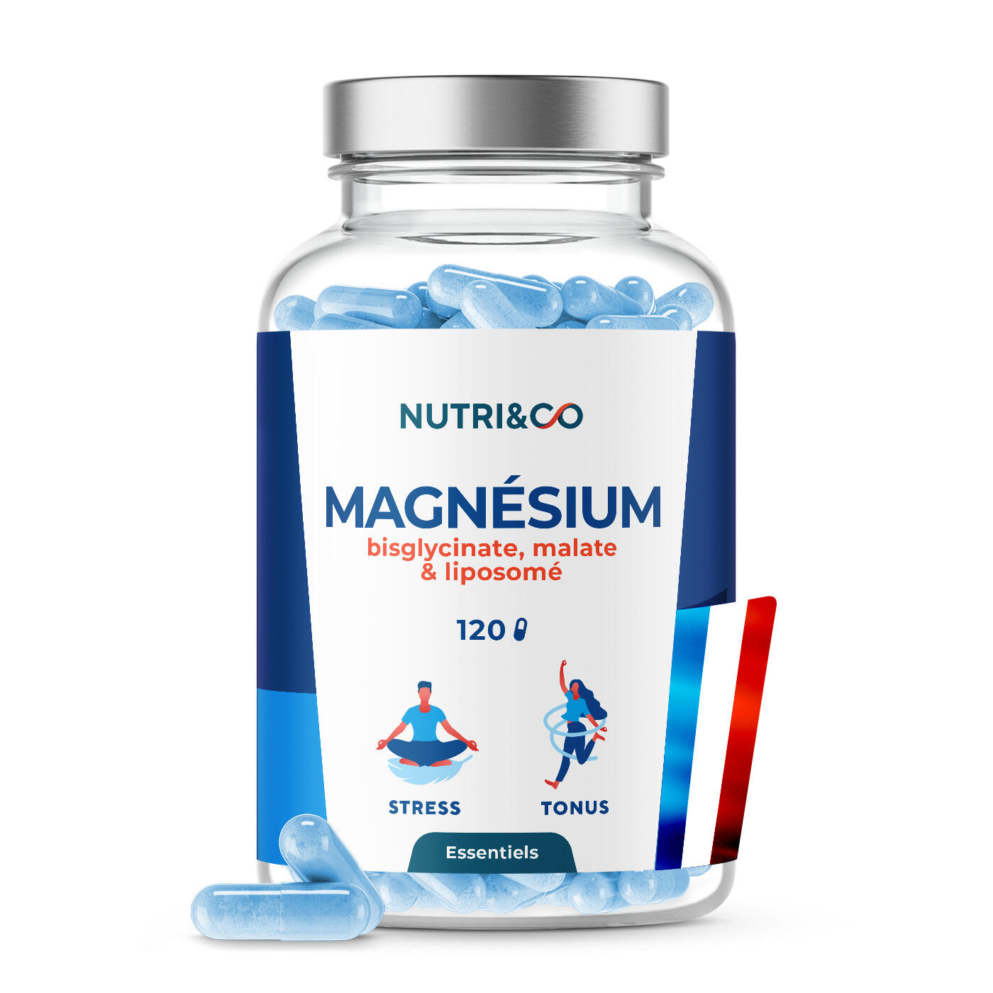 Nutri&co - Magnésium + Vit B6 - Tonus Et Récupération Musculaire - 120 Gélules - Magnésium - Decathlon