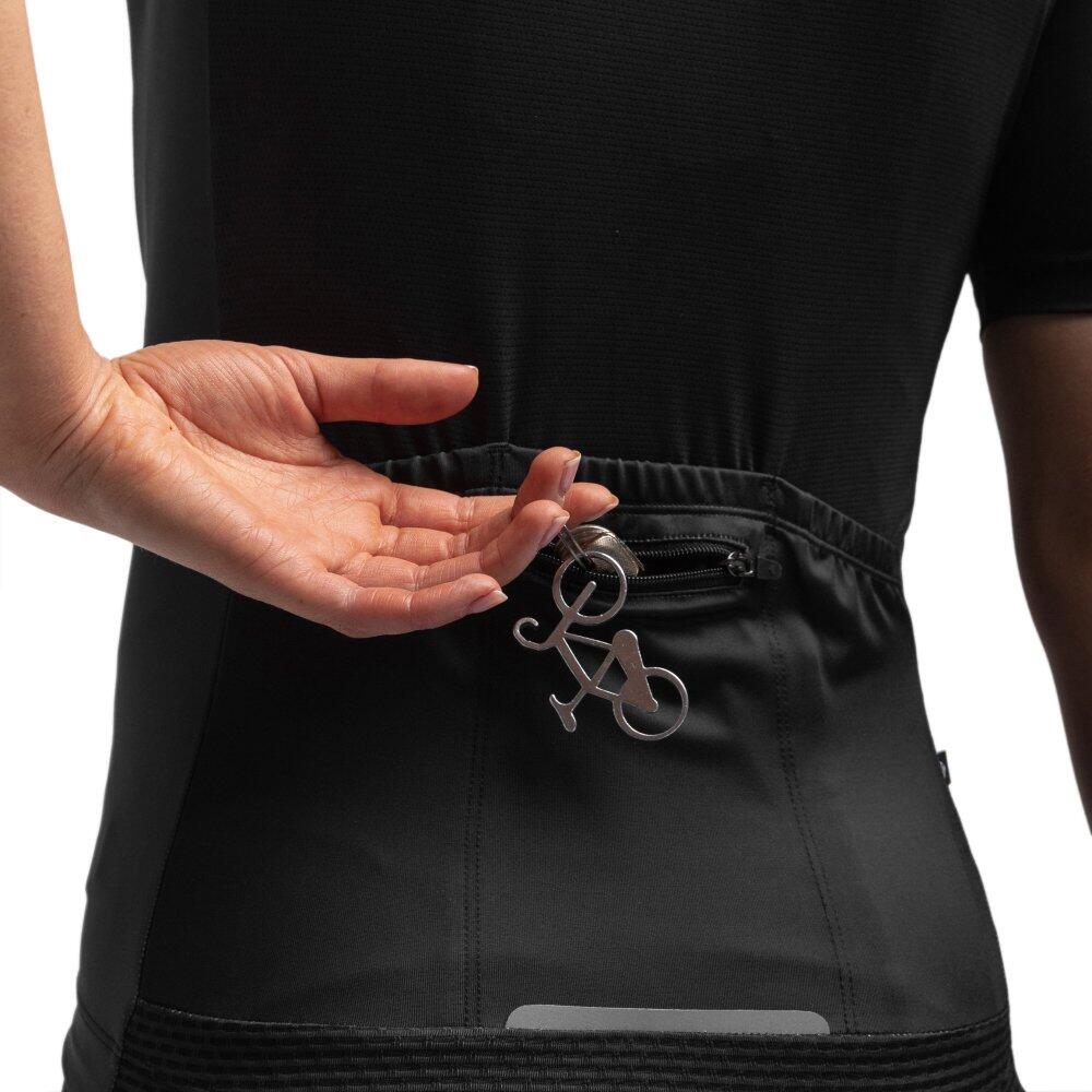 Damen Radsport kurzärmeliges radtrikot für M2 New Moon Schwarz 4/7