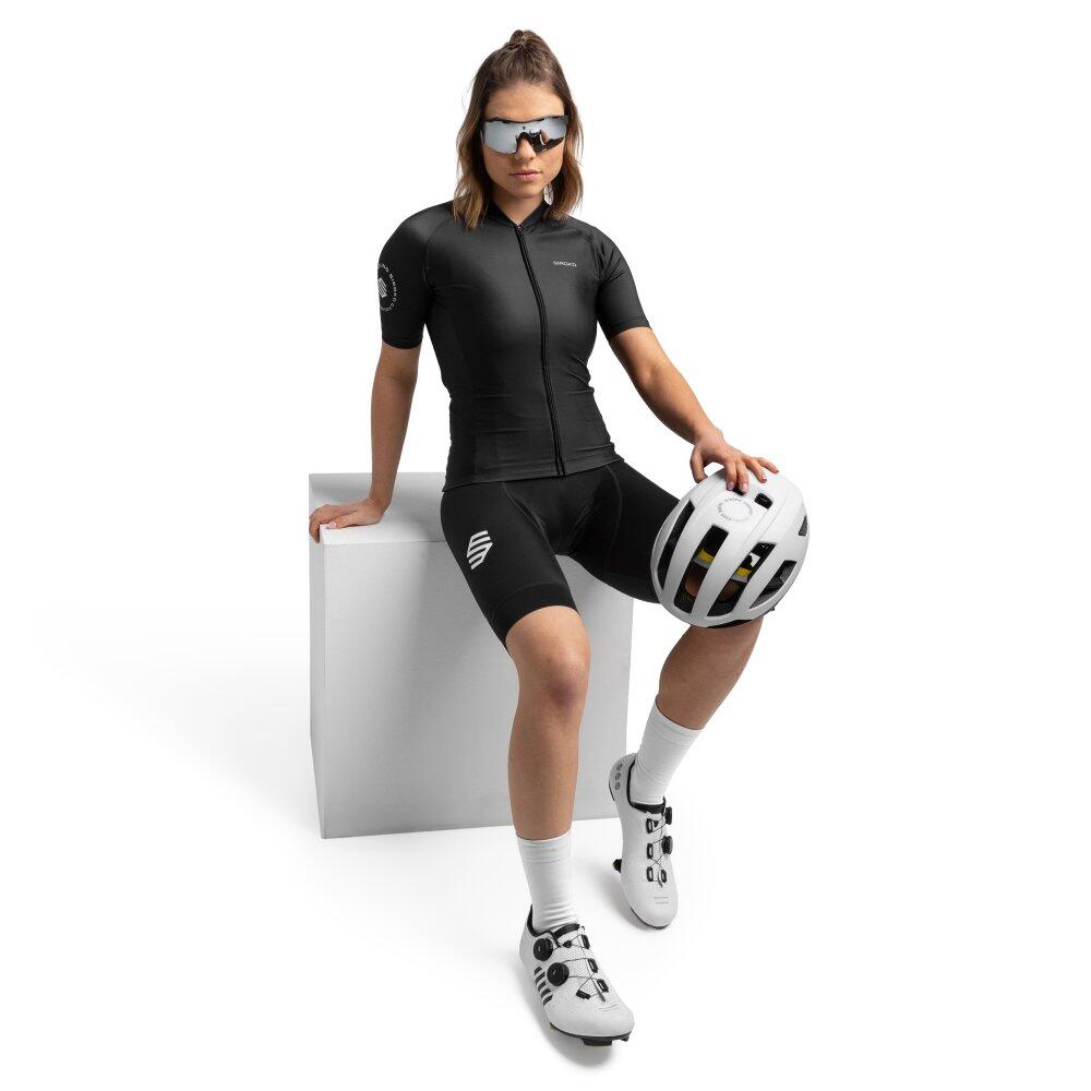 Damen Radsport kurzärmeliges radtrikot für M2 New Moon Schwarz 3/7