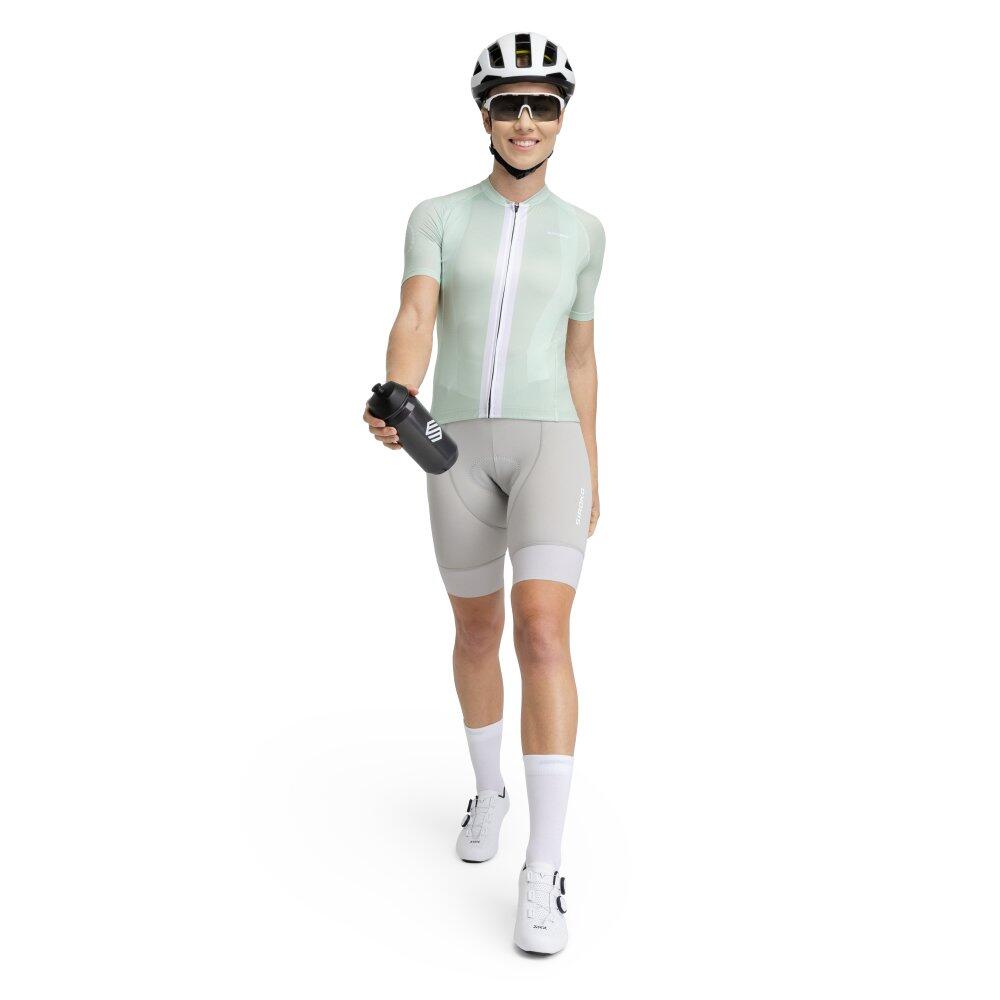 Maillot de manga corta mujer ultraligero ciclismo M3 Senda Verde Ceniza 3/8
