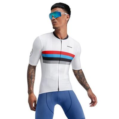 Herren Radsport kurzärmeliges radtrikot für M2 Westfalia Weiß