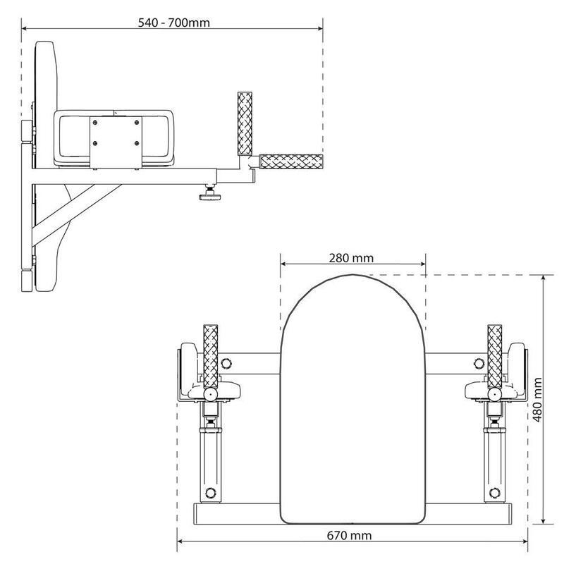 Dip Station da parete con rinforzo laterale