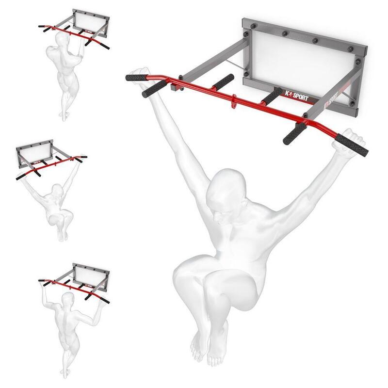 Barra de dominadas para montaje en pared + soporte para saco de boxeo