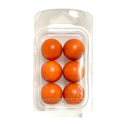 Zielkugeln Boule Pétanque 6 Stück - Buche - Farbe Gold- im Blister