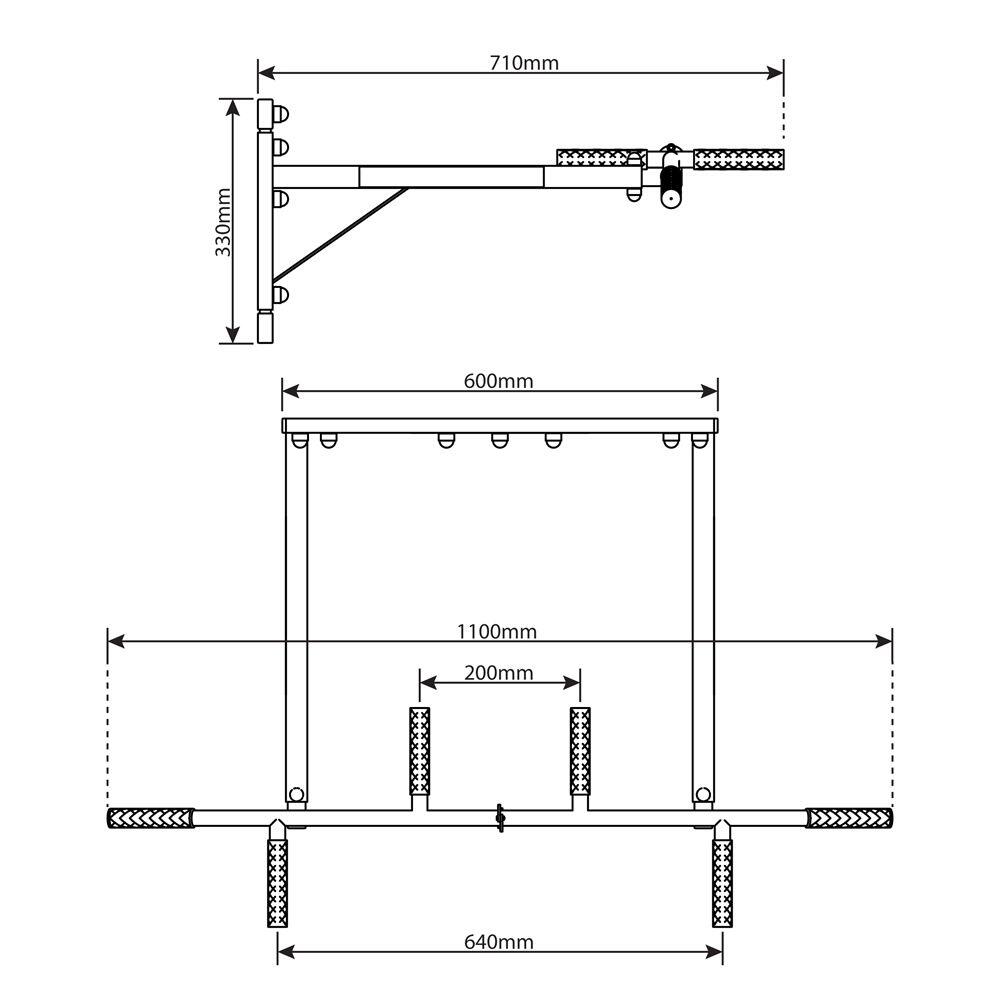 Wall Mounted Heavy Duty Pull Up Bar 5/5