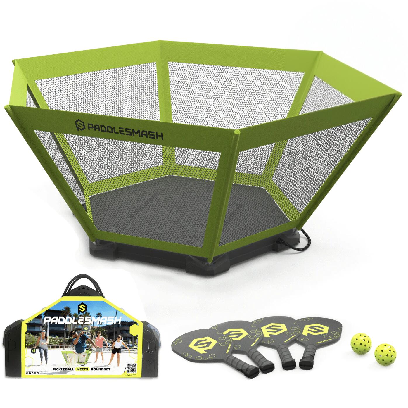 PADDLESMASH PaddleSmash - PaddleSmash set - 4 rackets, Gameveld, 2 ballen
