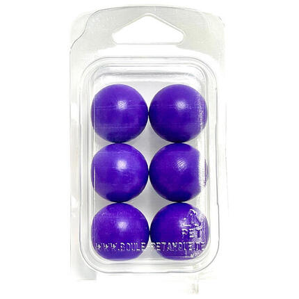 Zielkugeln Boule Pétanque 6 Stück - Buche - Farbe Gold- im Blister