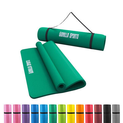 Yogamat deluxe - groen - 190 x 100 x 1.5 cm - yoga mat