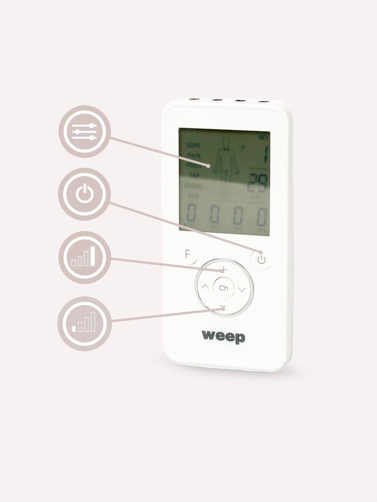 Masażer elektrostymulator mięśni i nerwów WEEP masaż TENS EMS aż 8 ELEKTROD 3/9