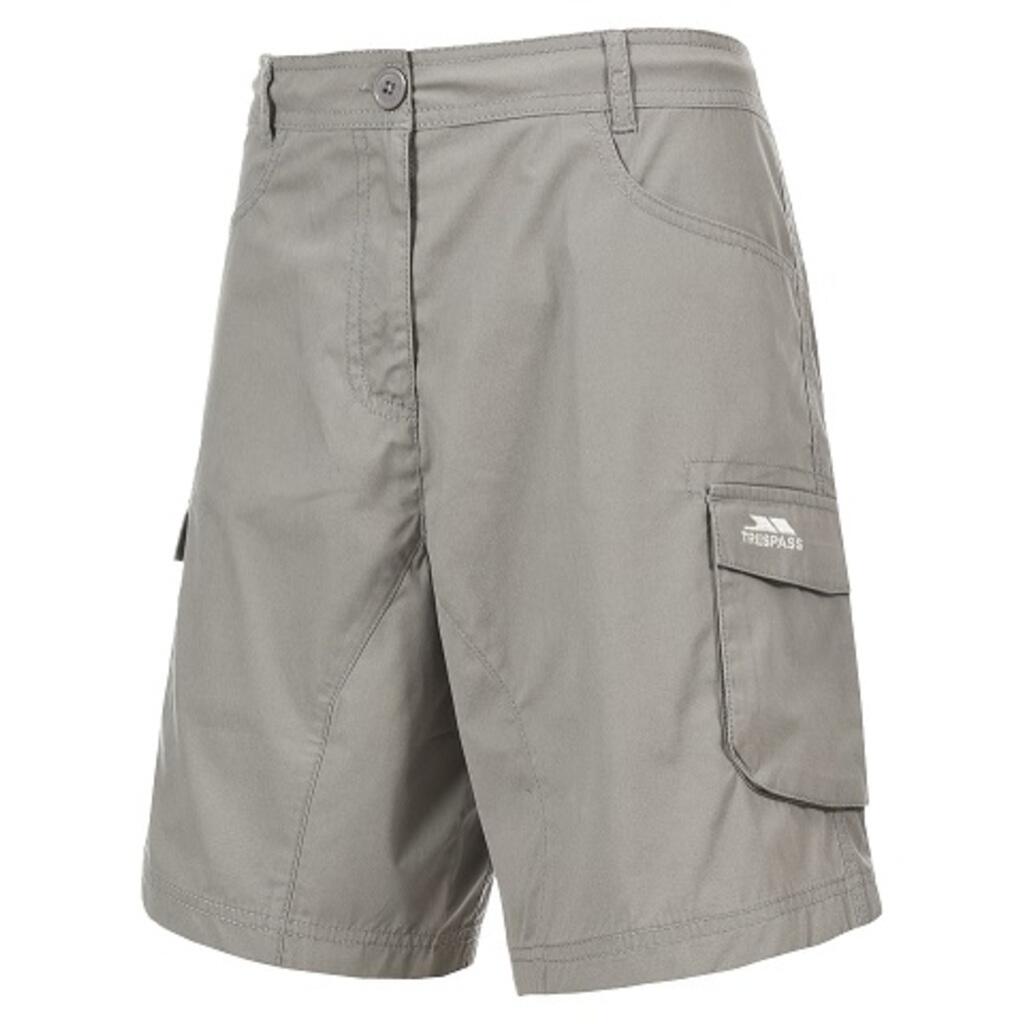 TRESPASS Short Trespass NOVA donna mezza lunghezza grigio popeline UV40+ DWR