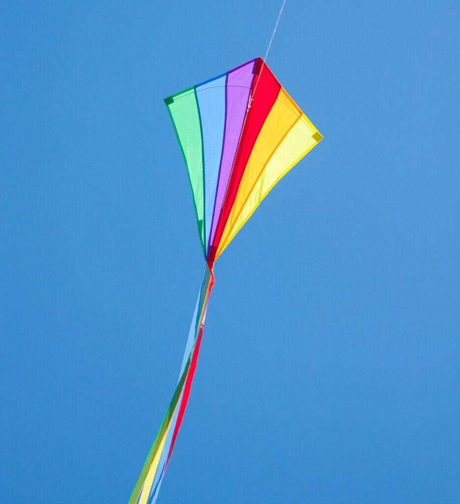 Kinderdrachen HQ Eddy 70 Rainbow 102115 Regenbogen 58 x 70 cm + 250 cm staart 5/7