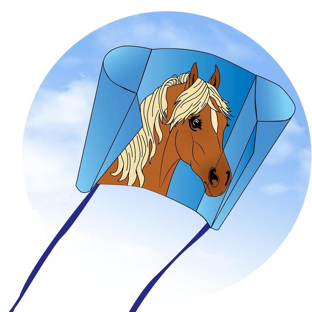 Kinderdrachen HQ Sleddy Pony 100080 Blau 76 x 50 cm + 190 cm staart 4/6