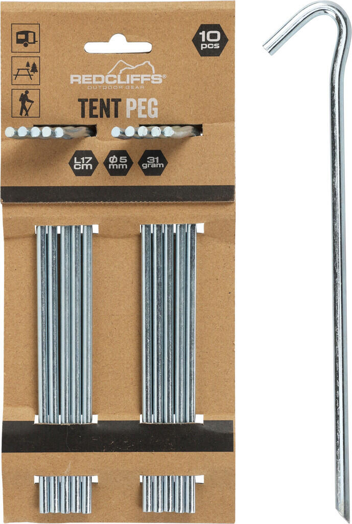 Redcliffs tent peg set of 10 pieces. 6/7