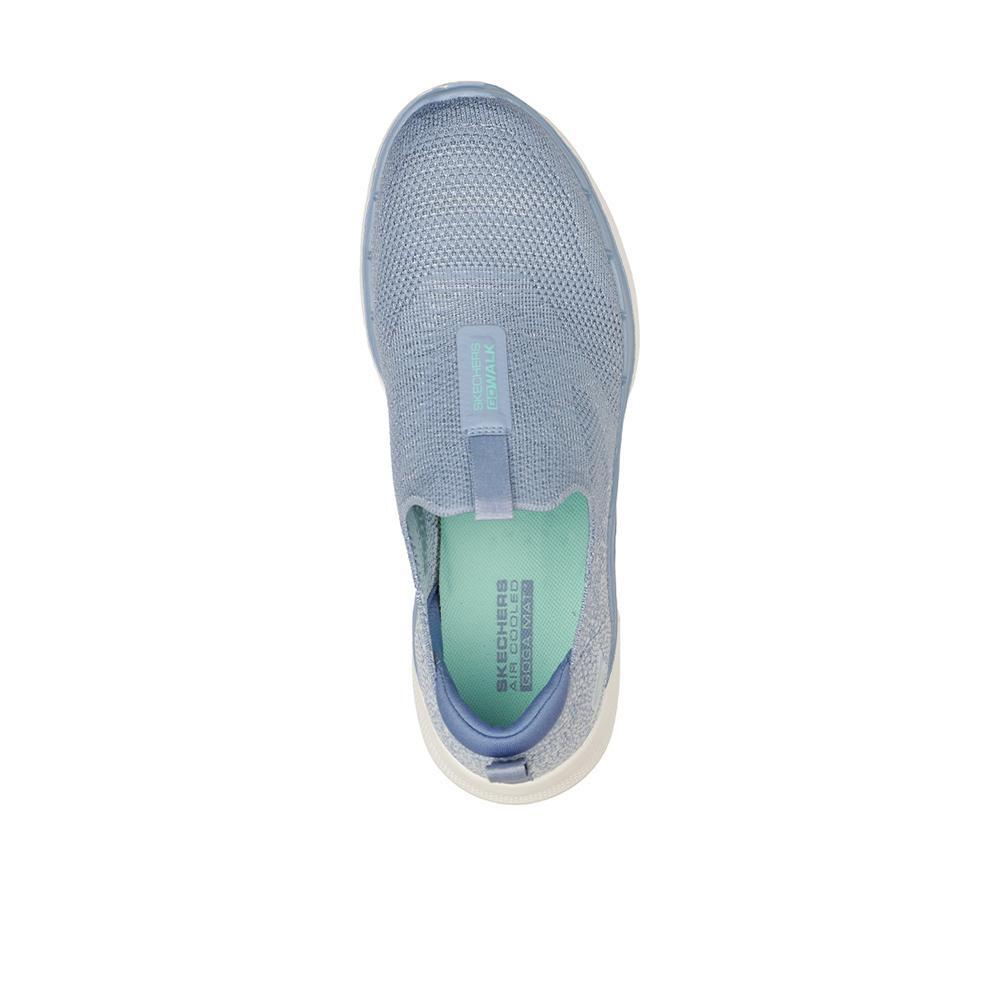 Tênis Azuis Brilhantes Skechers Walk 6 Femininos 3/4