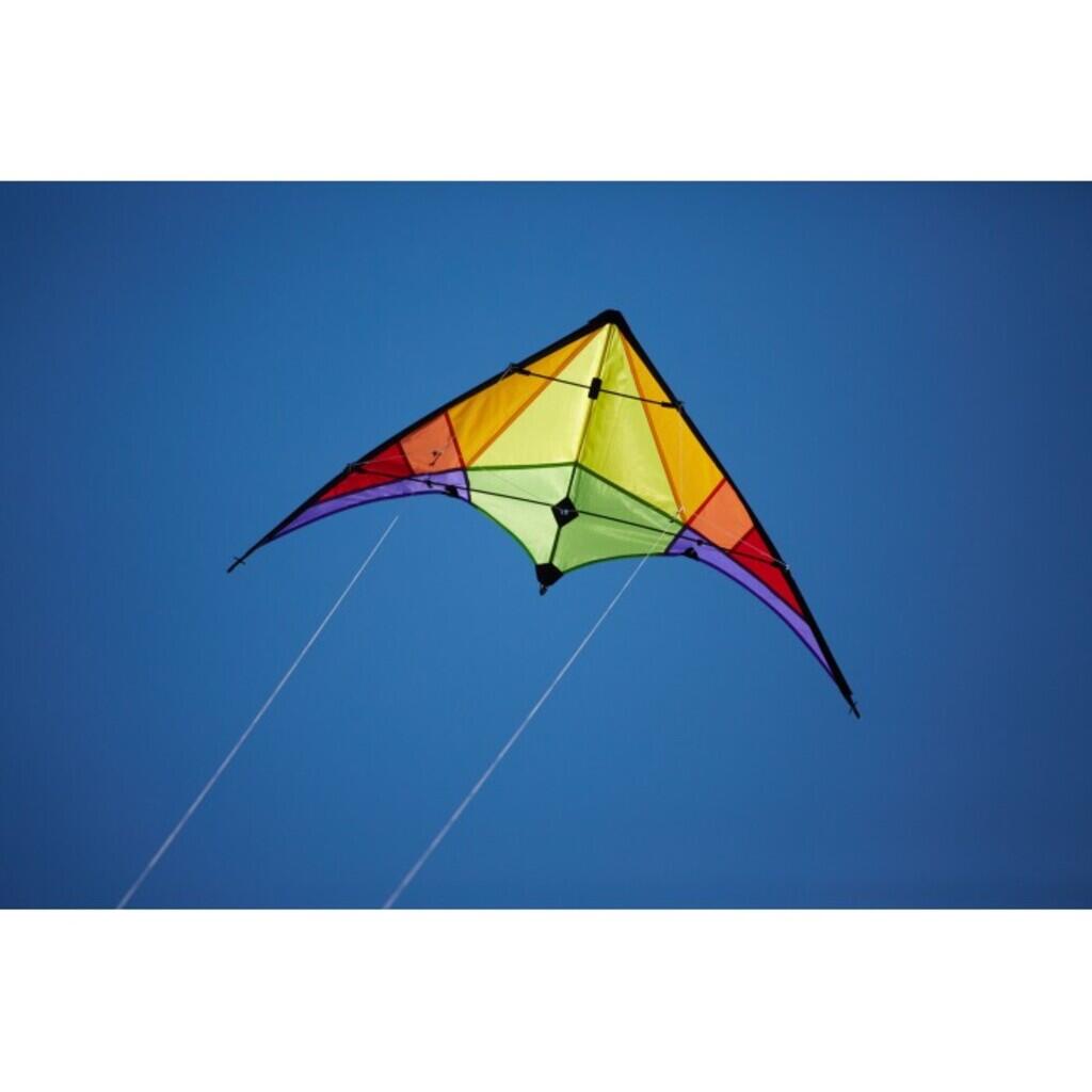 HQ Quickstep II Rainbow R2F – Cerf-Volant Ripstop Polyester 60x135 Cm – Débutant à Expert, Vent 2-5 Bft