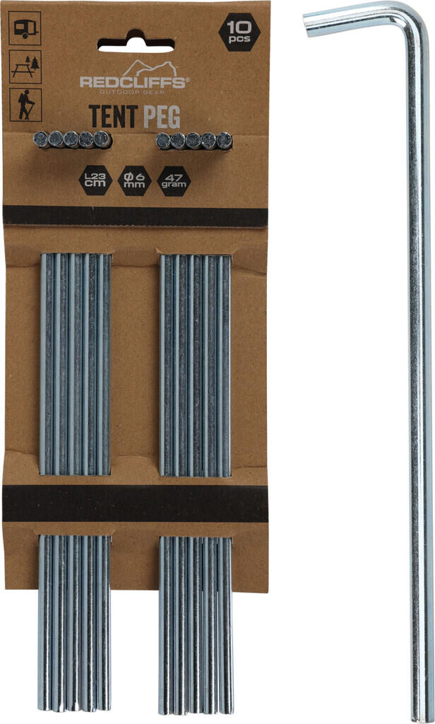 Redcliffs tent peg set of 10 pieces. 6/7