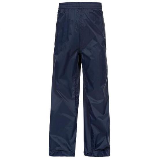 Pantalon enfant Trespass Qikpac imperméable bleu marine