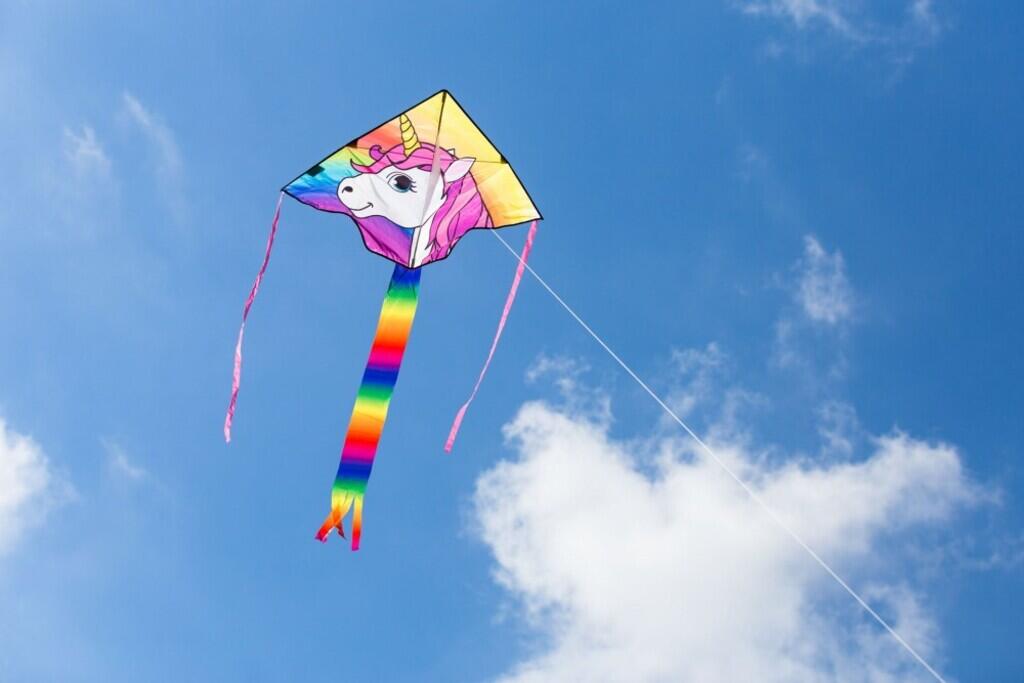 Papagaio para crianças HQ Simple Flyer 120 Unicorn 102153 Rainbow 120 x 75 cm 3/5
