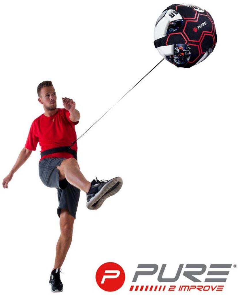 Pure2improve Fussball Solo Schusstrainer (schwarz/rot, 1 Stk.) 5/7