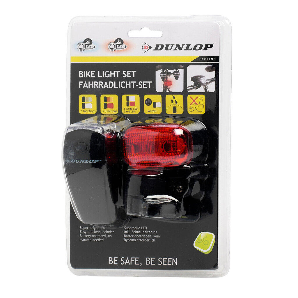 Zestaw lamp rowerowych led przód i tył Dunlop 6/7