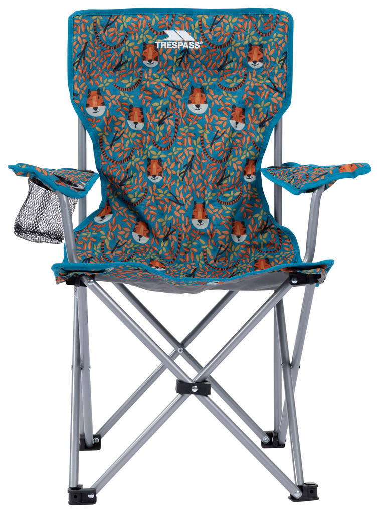 Trespass Joejoe - Kinder-Campingstuhl, blaugrüner Tiger-Print 5/7