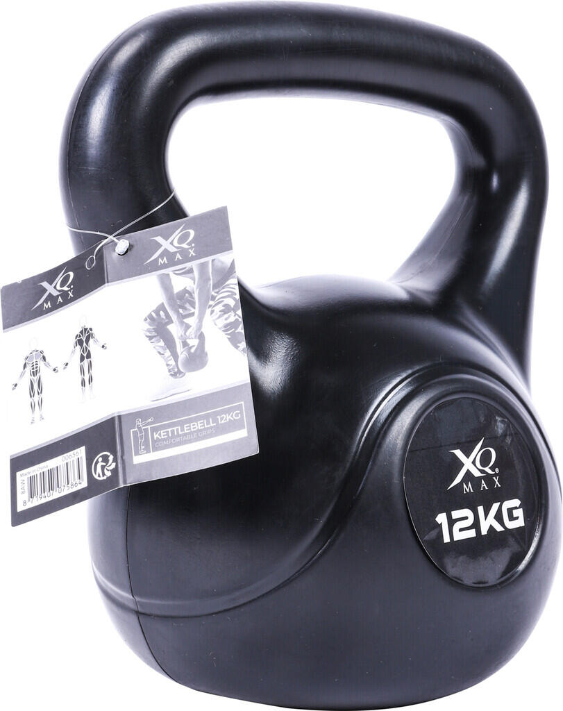 Kettlebell XQ Max 12kg vinyle noir antidérapant 5/7