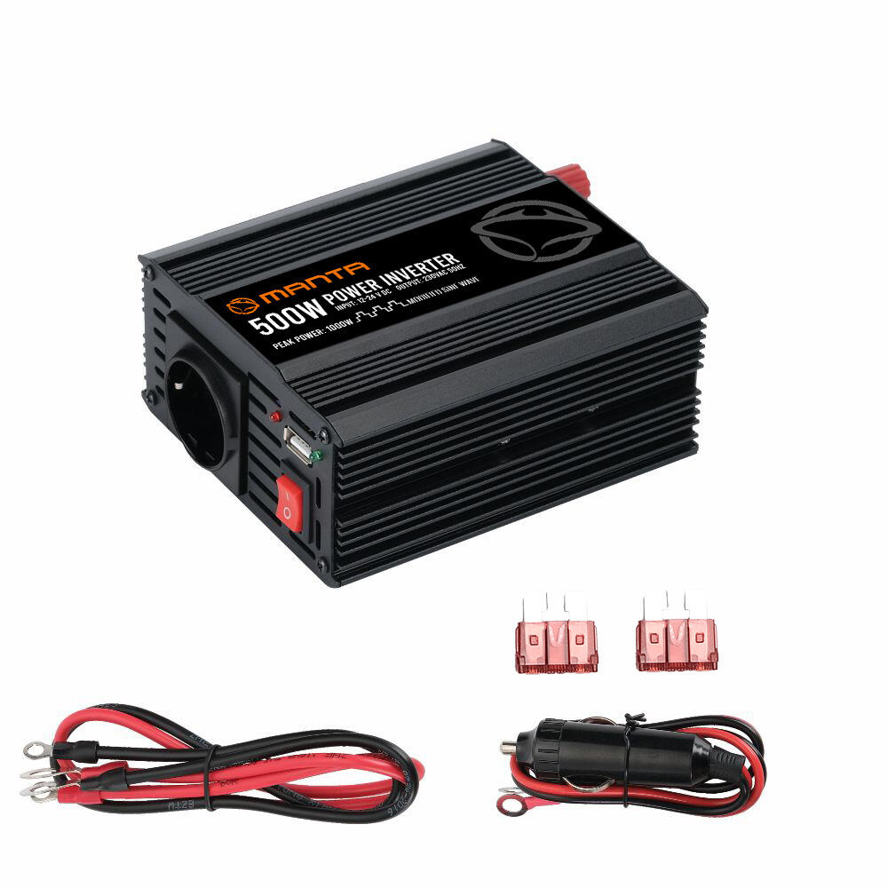Przetwornica samochodowa 12V/24V na 230V 500W/1000W MPI500M 2/7