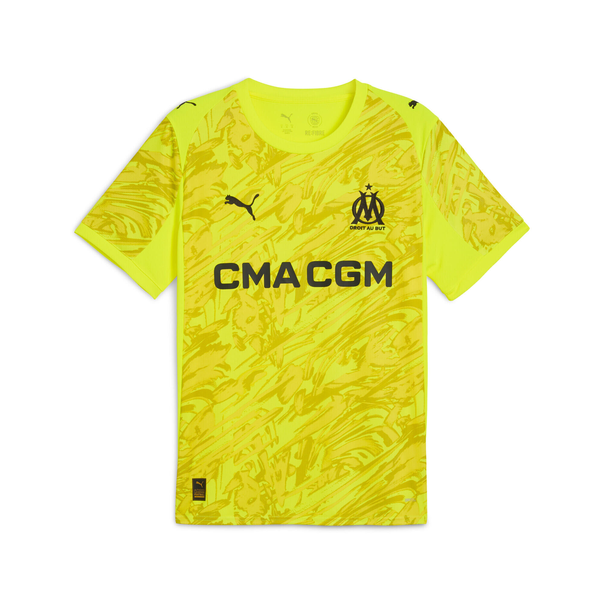 Puma - Maillot De Gardien 25/26 Olympique De Marseille Homme Puma - T-shirt Manches Courtes - Jaune|noir - Decathlon