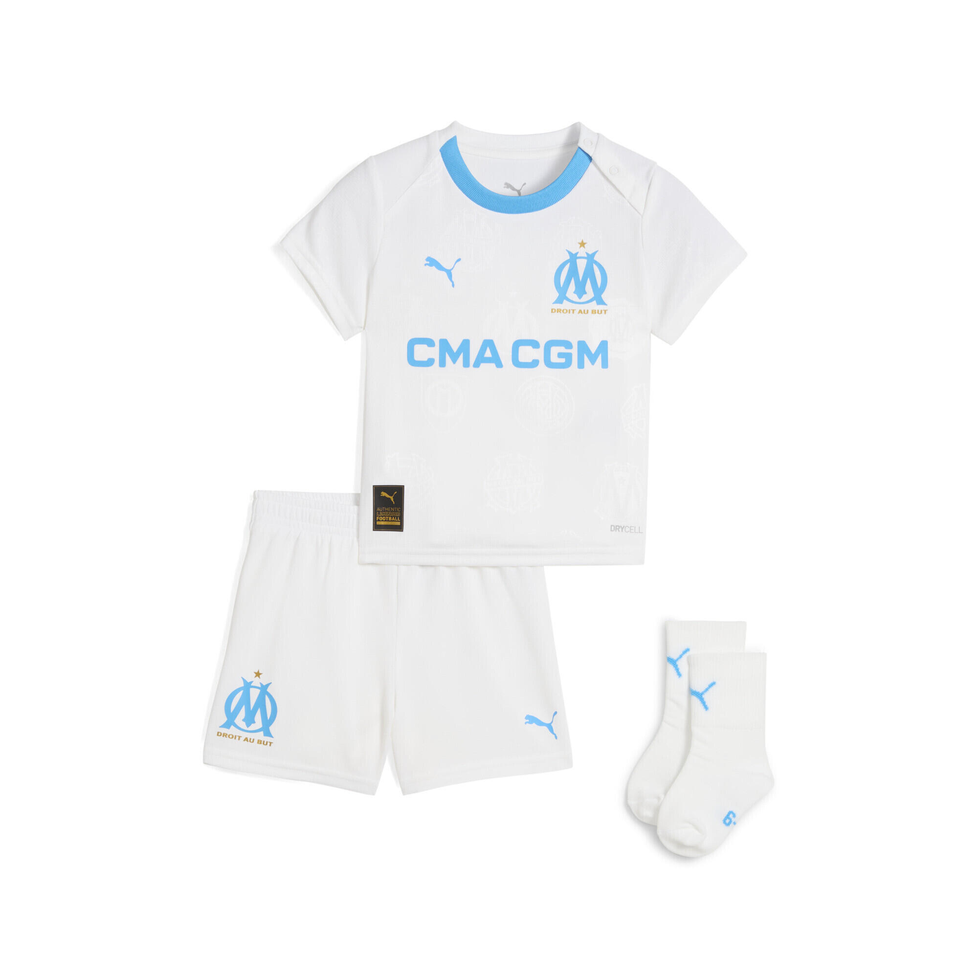 Fato-de-treino futebol infantil t-shirt manga curta olympique de marseille 25/26