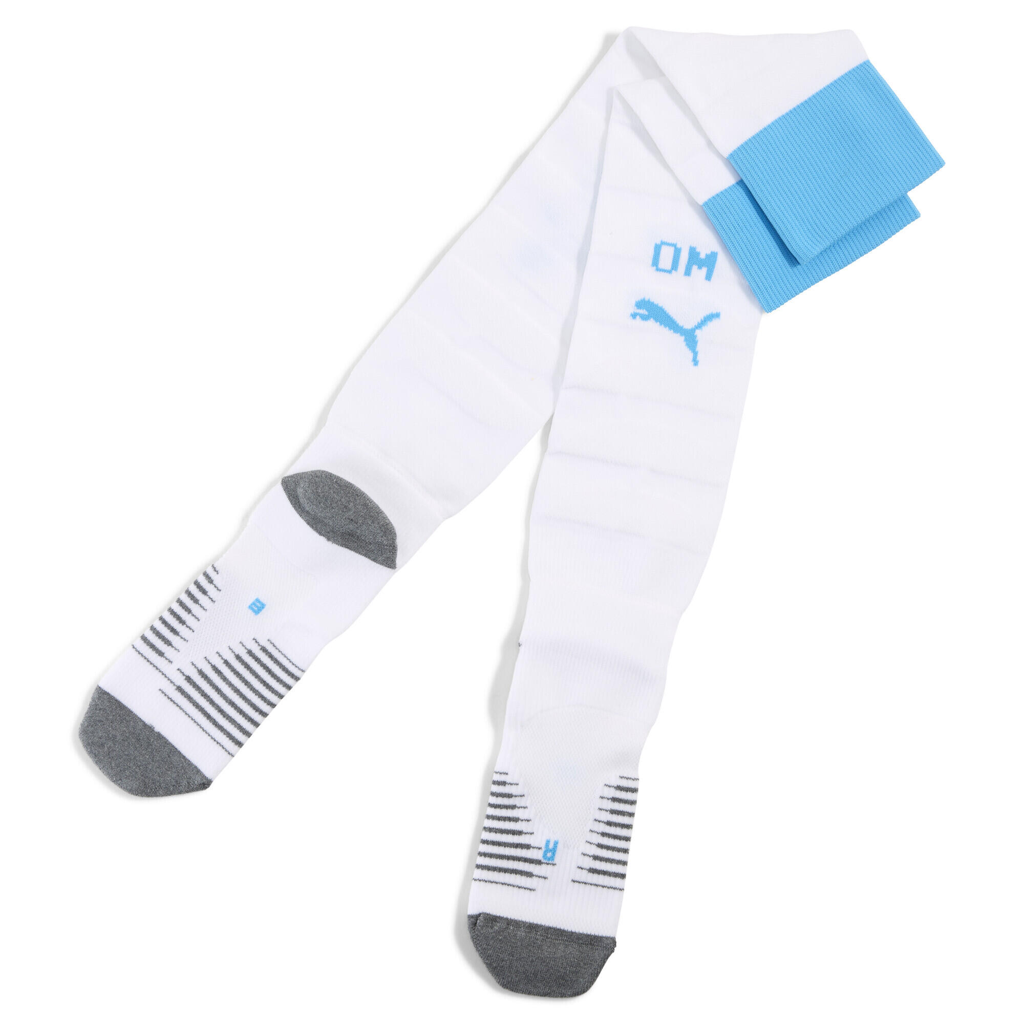 Męskie skarpety Olympique Marsylia 25/26 PUMA White Bleu Azur Blue