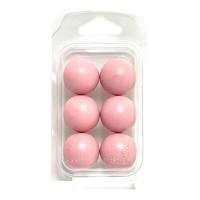 Zielkugeln Boule Pétanque 6 Stück - Buche - Farbe Rosa - im Blister