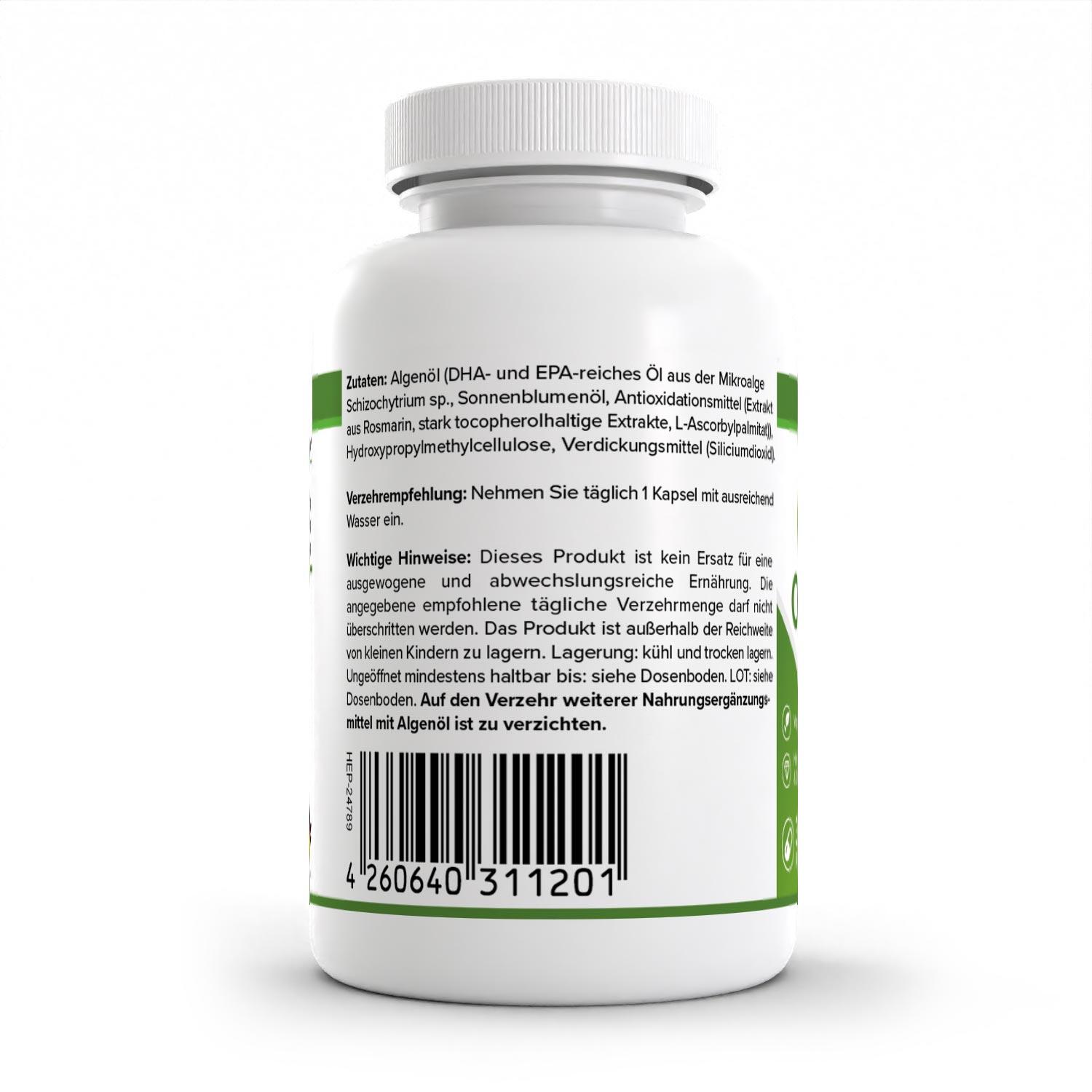 Zec+ Health+ Vegan Omega-3 (60) Unflavoured - Vitamines, minéraux et santé 3/3