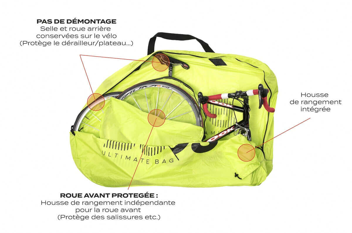 ROADBAG LIGHT – sacca bici da corsa senza rimuovere la ruota – nera 2/6