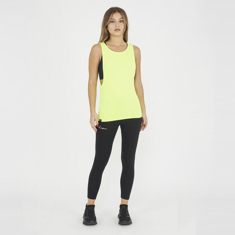 Top de fitness pentru femei NISHER galben fluorescent