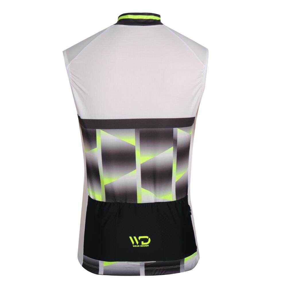 Maillot ciclismo sin mangas CUBIC hombre blanco/amarillo 2/4