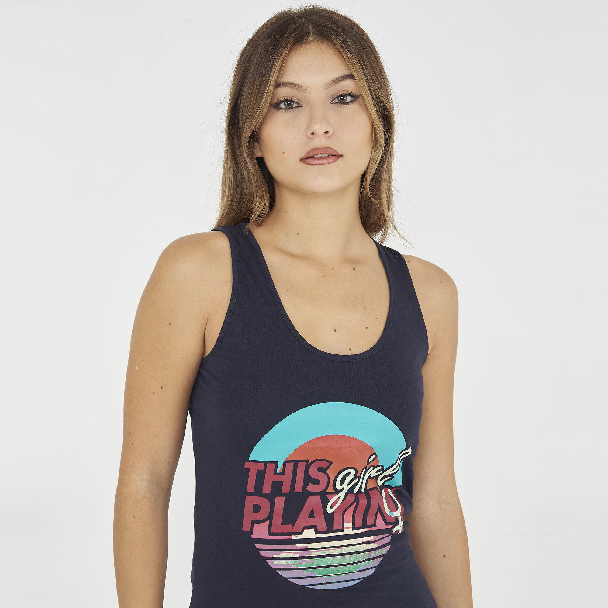 Camiseta sin mangas de gimnasio para mujer FEPLA 3/7